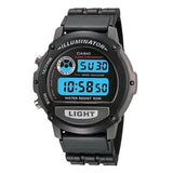 W-87H-1V Reloj Casio para Hombre Pulsera de Caucho Digital Illuminator con Cronógrafo