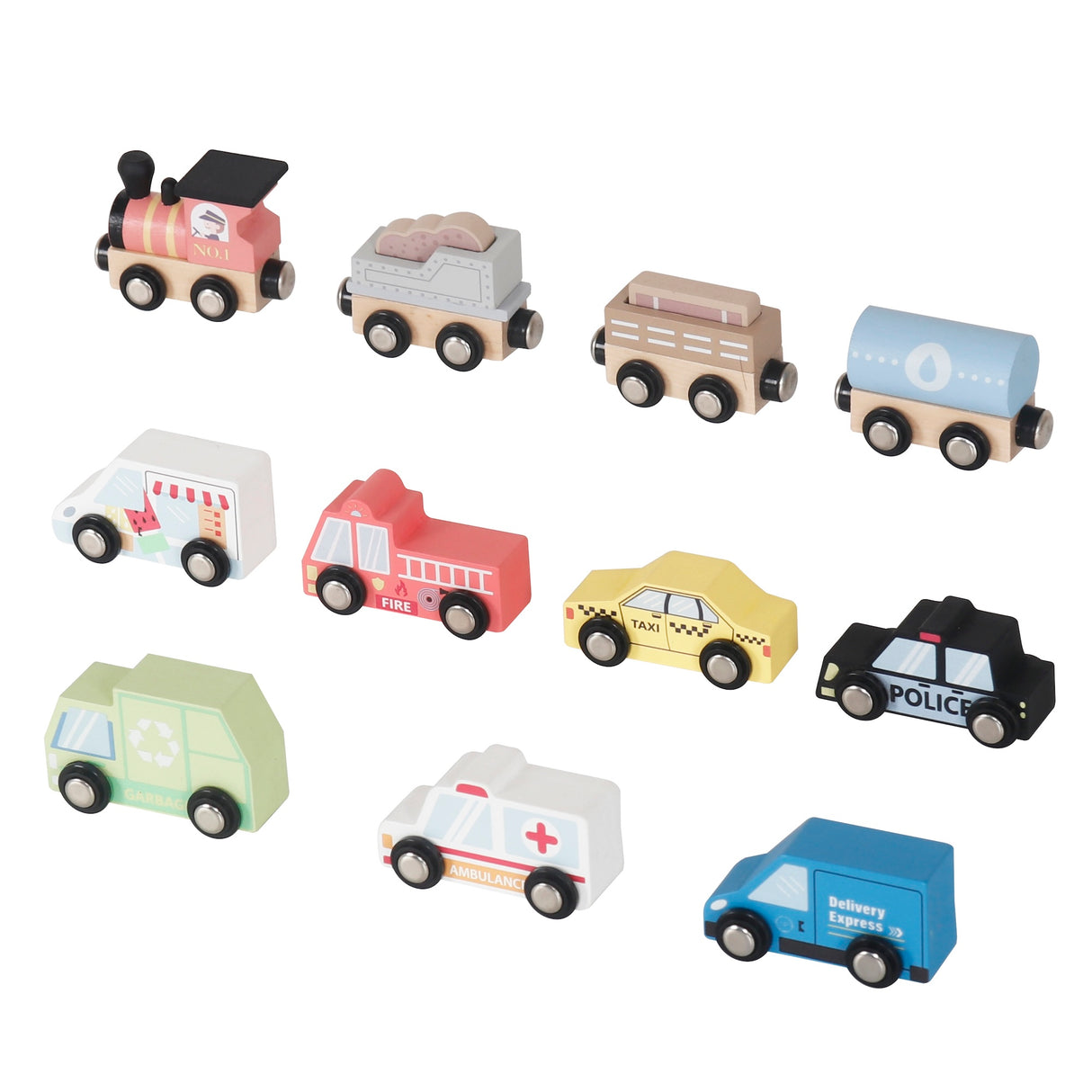 Garage de autos de madera juguete modelo W04A640