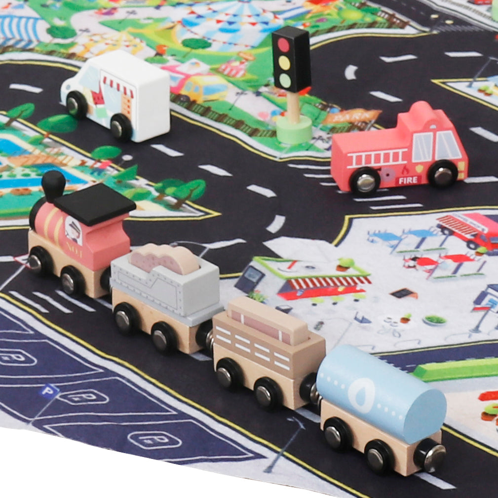 Garage de autos de madera juguete modelo W04A640