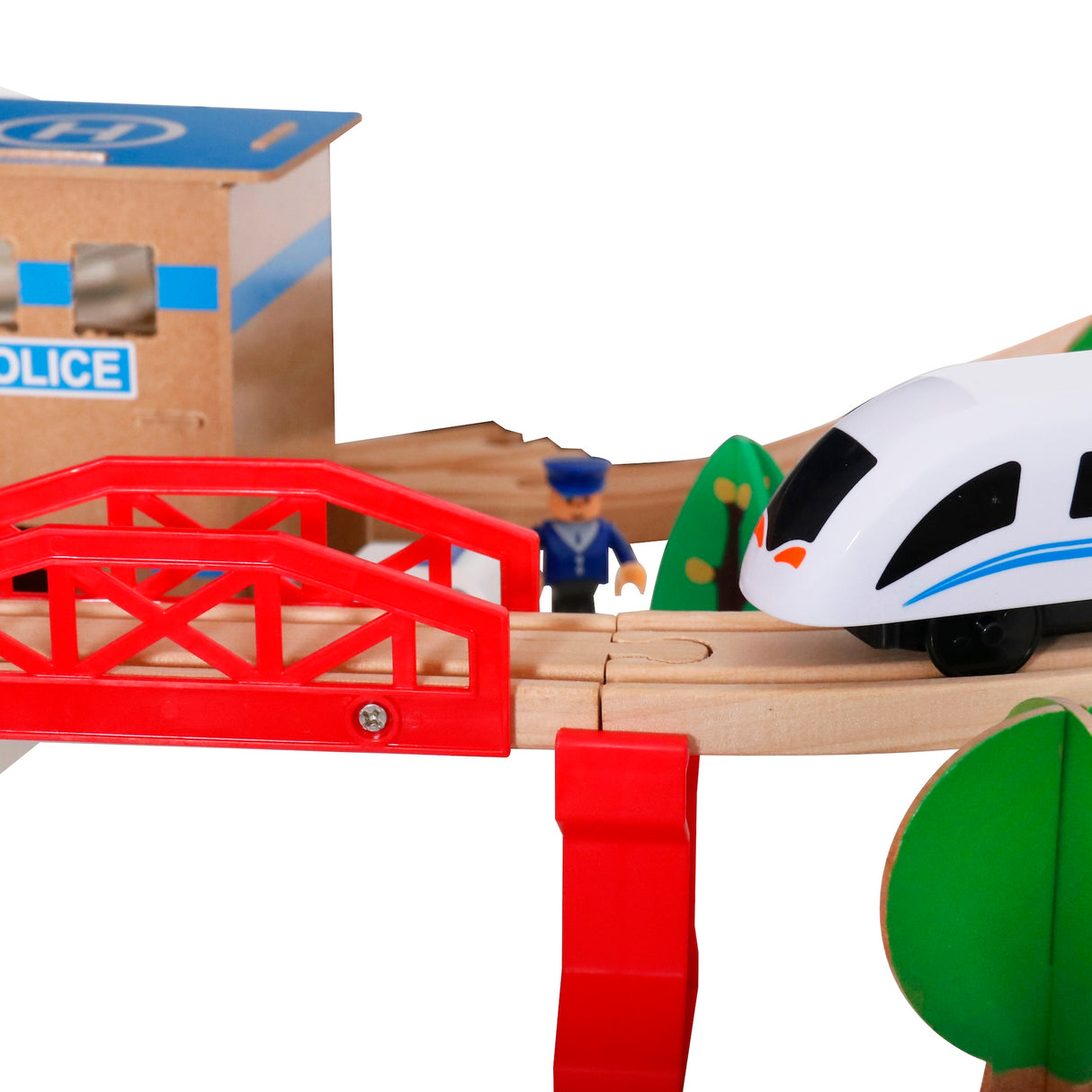 Set de tren de madera juguete modelo W04C048