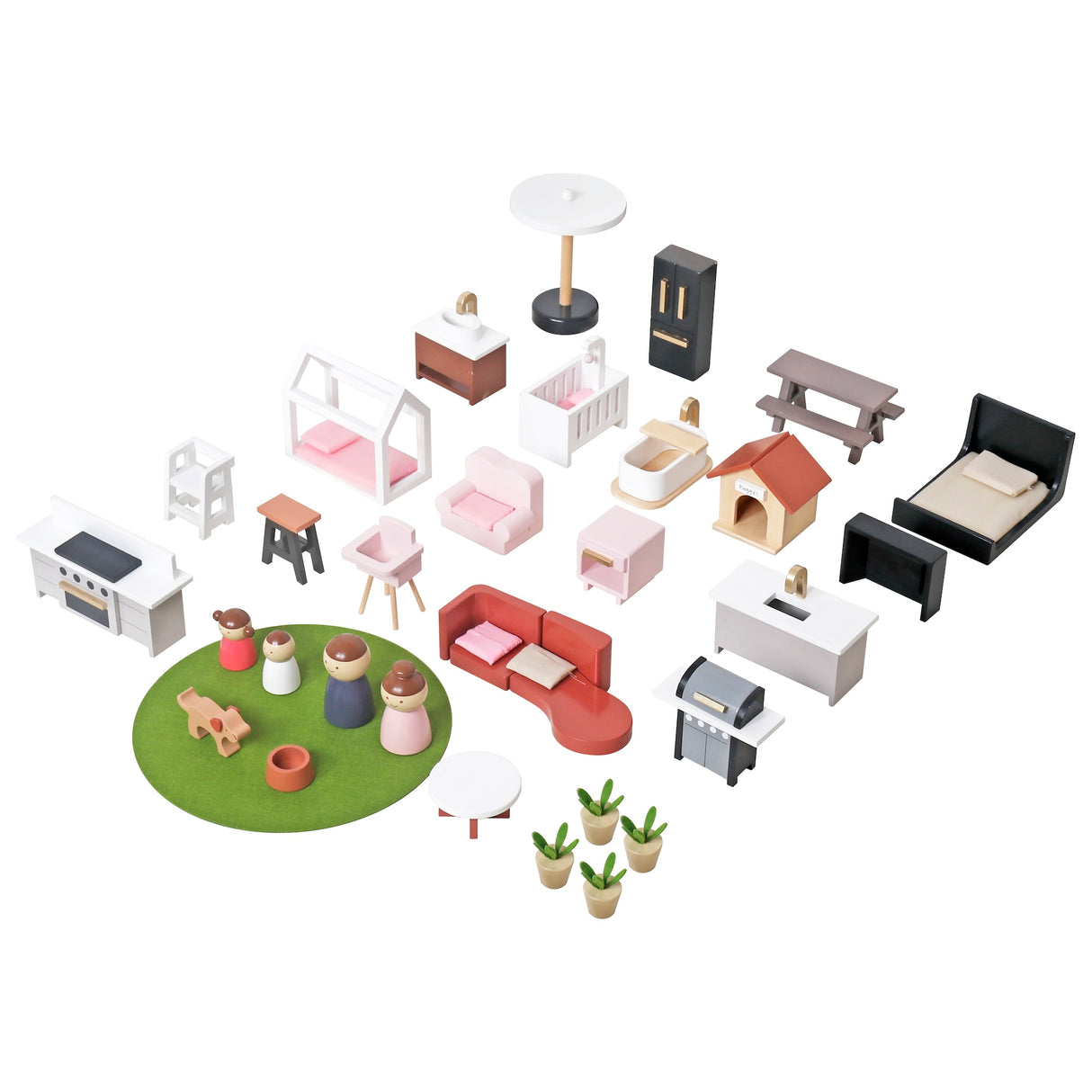 Casa de muñecas moderna juguete modelo W06A539