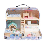 Casa de Muñecas de Mascotas Portátil de 19 Piezas W06A650