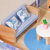 Casa de Muñecas de Mascotas Portátil de 19 Piezas W06A650