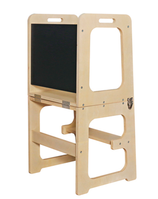 Torre de Aprendizaje Plegable de Madera Juguete Montessori W08G347B