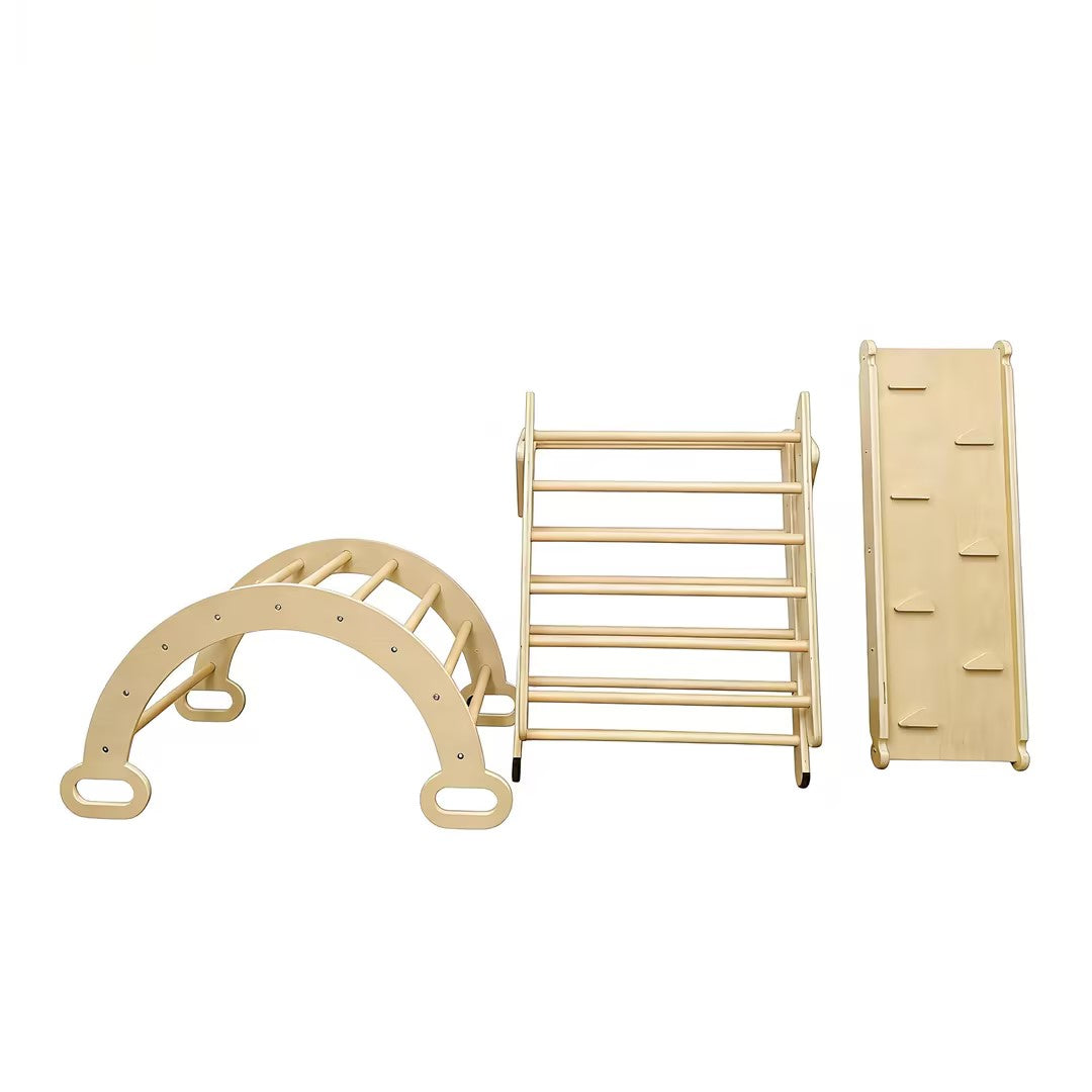 Juego de Escalada Montessori con Madera Maciza Para Niños de 2 a 5 Años W08K327D