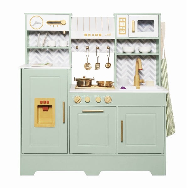 Cocinita Electrónica de Madera Juguete Montessori con Luz y Sonido W10K010B