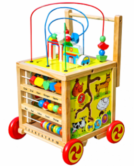 Andador y Centro de Actividades de Madera Juguete Montessori W11B128