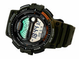 WS-1200 Reloj Casio para Hombre Pulsera de Caucho Digital Fishing Gear, Fase Lunar