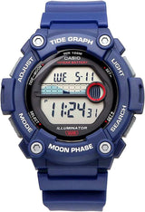 WS-1300 Reloj Casio para Hombre Pulsera de Caucho Digital Gráfica de Marea, 10 Años de Batería