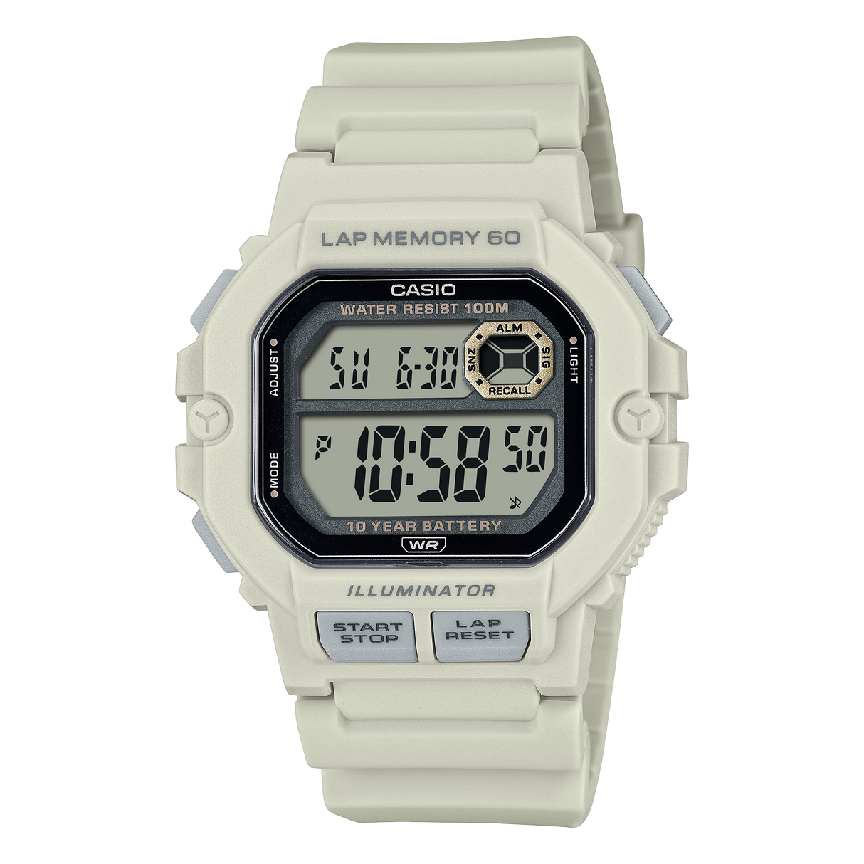 WS-1400H Reloj Casio para caballero pulsera de caucho digital