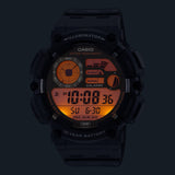 WS-1500 Casio Reloj Digital para Hombre Pulsera de Caucho Fishing Gear, Fase Lunar