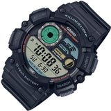 WS-1500 Casio Reloj Digital para Hombre Pulsera de Caucho Fishing Gear, Fase Lunar