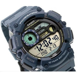 WS-1500 Casio Reloj Digital para Hombre Pulsera de Caucho Fishing Gear, Fase Lunar