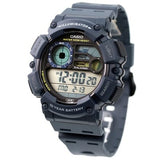 WS-1500 Casio Reloj Digital para Hombre Pulsera de Caucho Fishing Gear, Fase Lunar