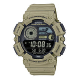 WS-1500 Casio Reloj Digital para Hombre Pulsera de Caucho Fishing Gear, Fase Lunar