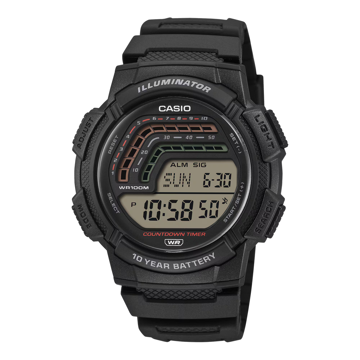 WS-1800 Reloj Casio de hombre correa de resina digital