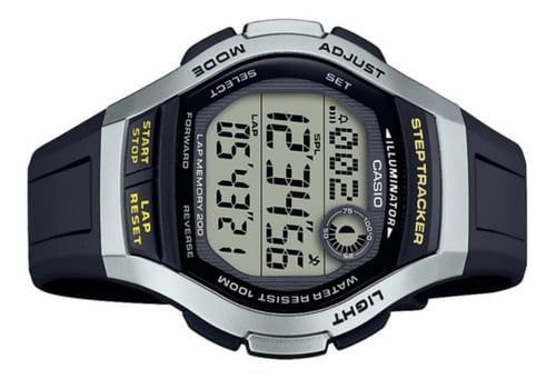 WS-2000 Reloj Casio para Hombre Pulsera de Caucho Digital Illuminator Step Tracker