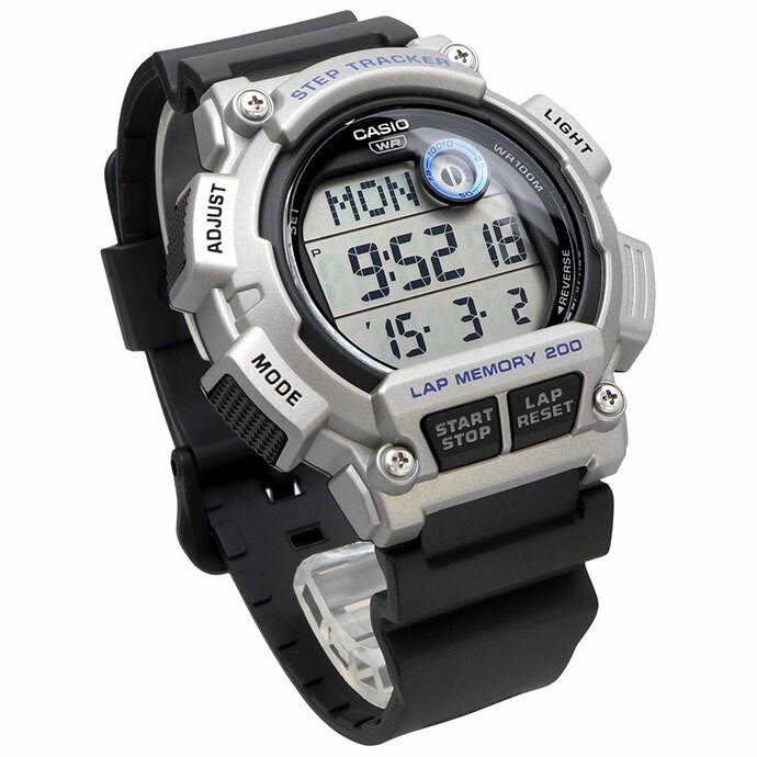 WS-2100 Reloj Casio para Hombre Pulsera de Caucho Digital Step Tracker