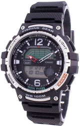 WSC-1250 Reloj Casio para Hombre Pulsera de Caucho Digital Fishing Gear, Fase Lunar