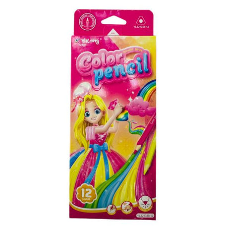 YL221038-12 Crayones Yalong de princesa con 12 piezas en caja