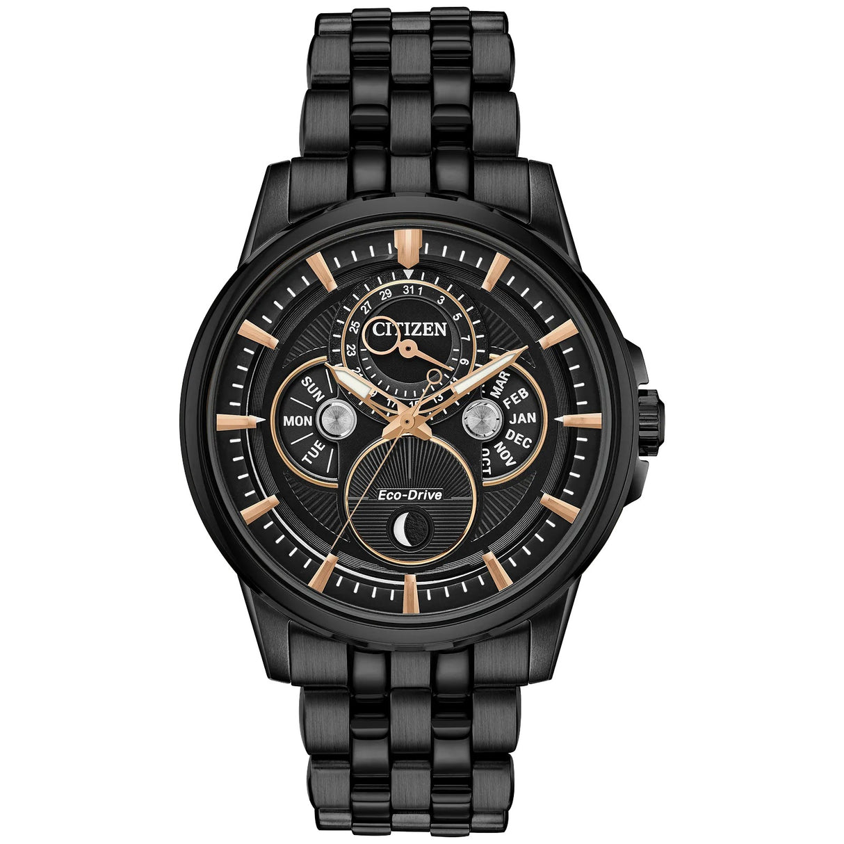bu0057-54e Reloj Citizen Calendrier Moonphase de hombre pulsera de metal 44 mm