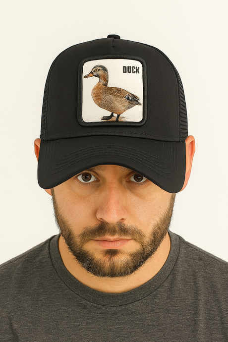 Gorras Basic Cap Con malla trasera Pato Negro