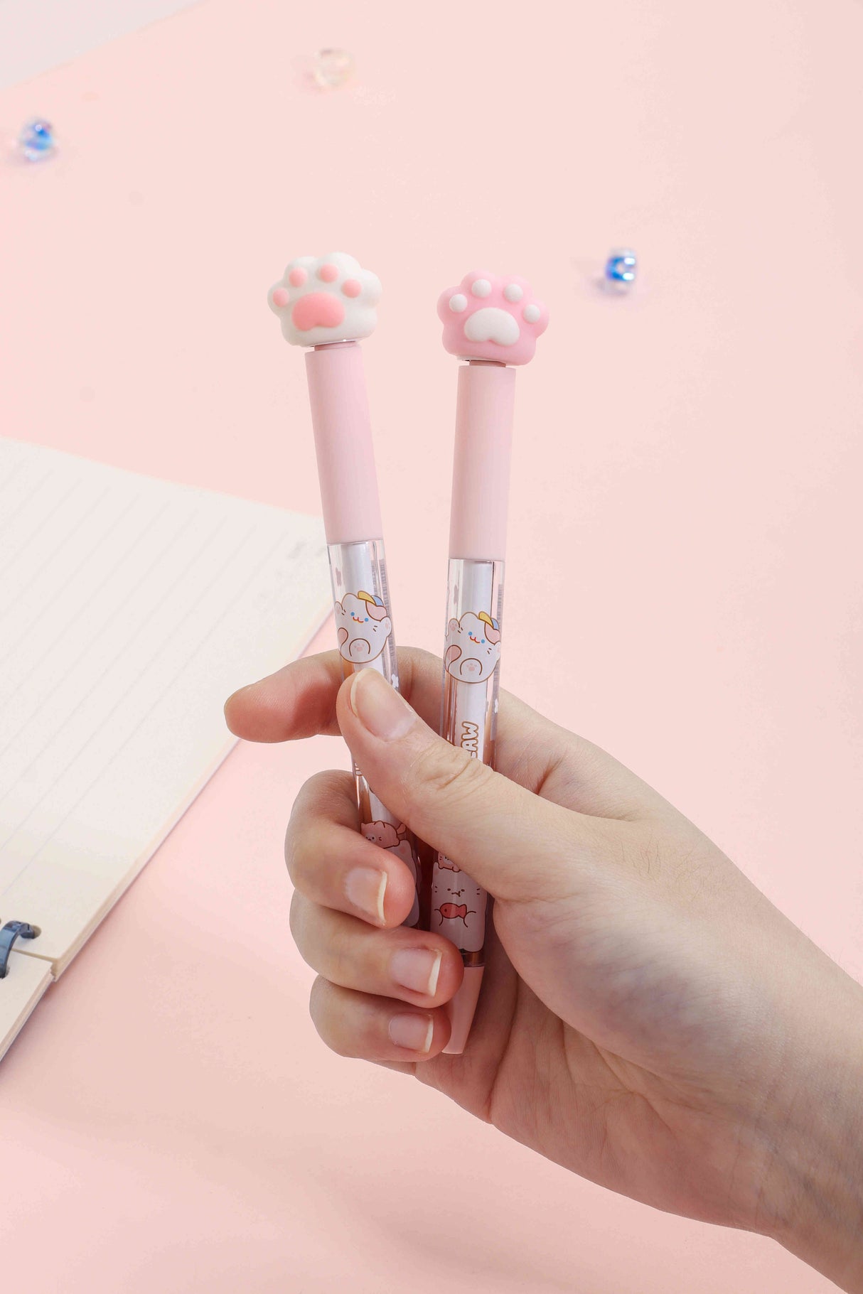 Lapicero Kuki de gel con huellitas kk-8132