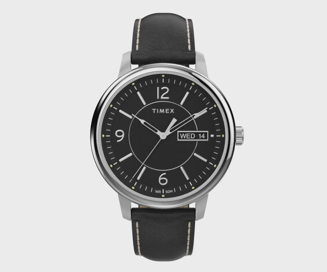 TW2V29200 Reloj Timex Chicago de hombre pulsera de piel 45 mm