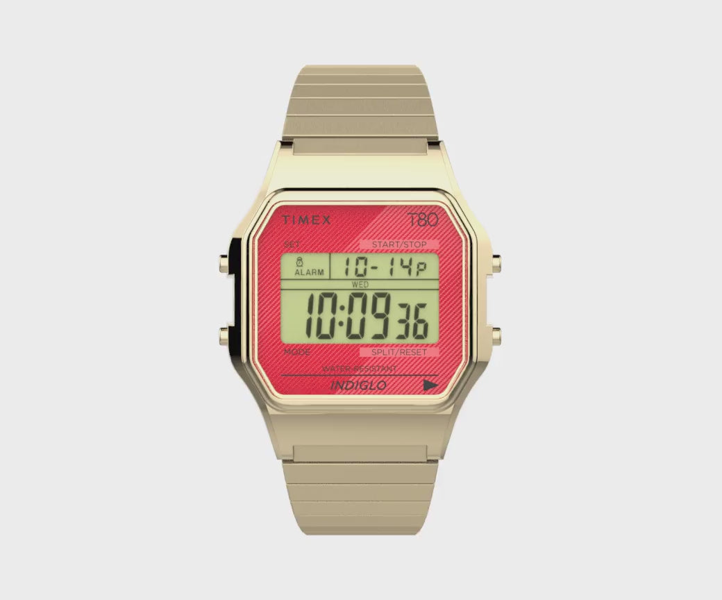 TW2V19200 Reloj Timex T80 unisex correa de metal 34 mm