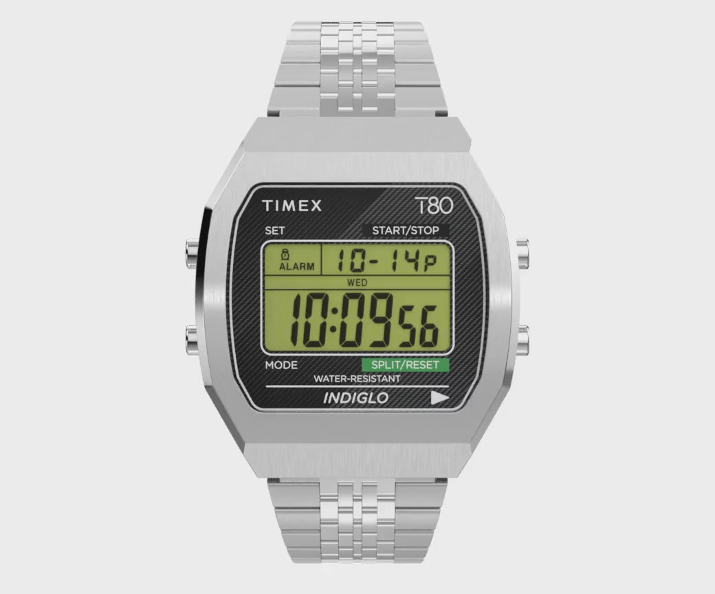 TW2V74200 Reloj Timex T80 unisex correa de metal 36 mm