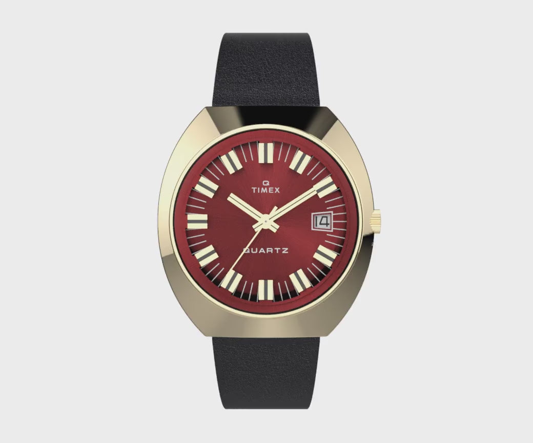 TW2V25400 Reloj Timex Q 1972 Reissue de hombre pulsera de cuero 39 mm