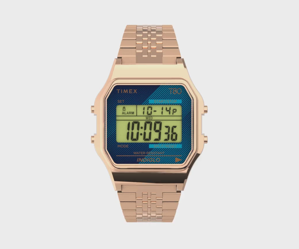TW2V19600 Reloj Timex T80 unisex correa de metal 34 mm