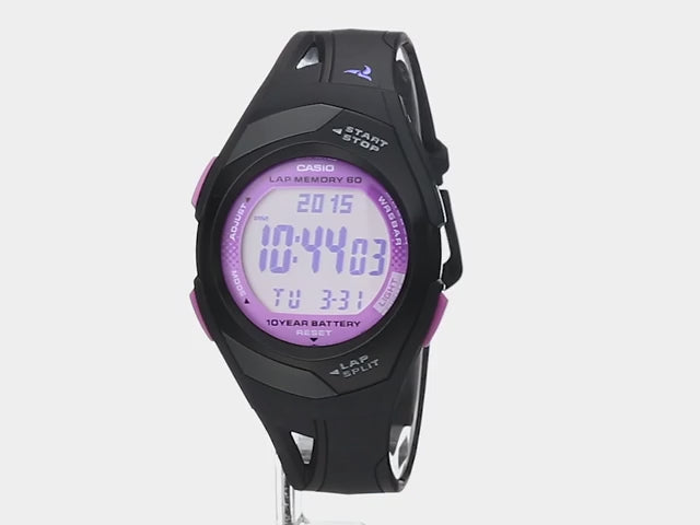 STR-300 Reloj Casio Unisex Banda de Caucho Digital 10 Años de Batería