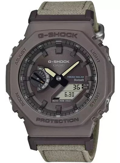 GA-B2100CT-5A Reloj G-Shock Doble hora para Hombre pulsera de Tela