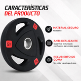 Discos de Caucho con Triple Agarre 2.5 Libras a 45 Libras Q11 la Libra Trigrip