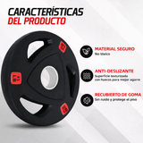 Discos de Caucho con Triple Agarre 2.5 Libras a 45 Libras Q11 la Libra Trigrip