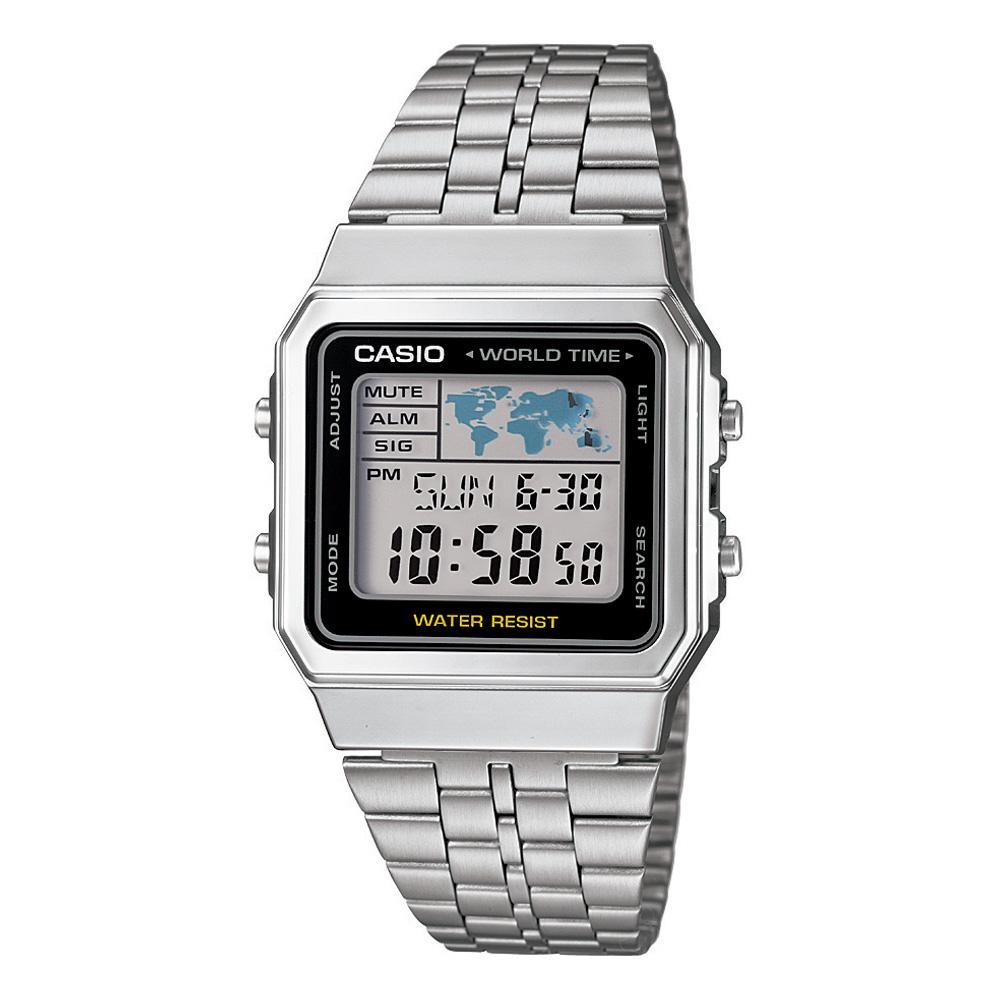 Casio A158WA-1DF - Reloj digital de acero inoxidable para hombre