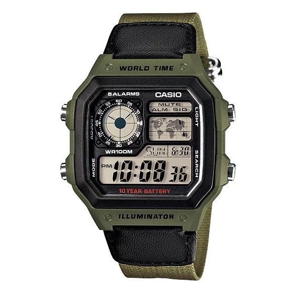 Reloj Casio AE-1200WHB-3BV Digital Hombre Pulsera Tela