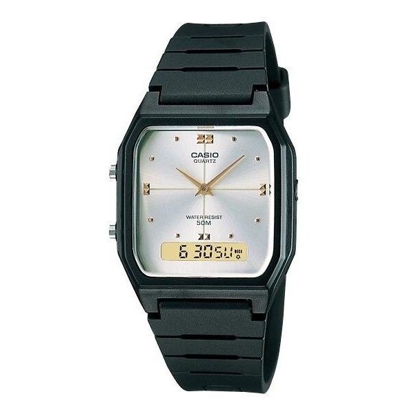 Reloj Casio AW-48HE-7AV Doble hora Hombre Pulsera Caucho