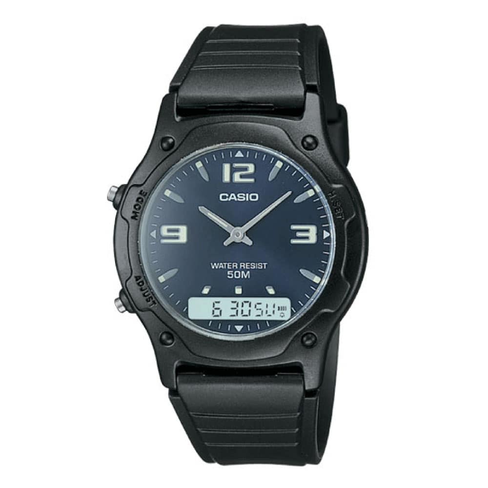 Reloj Casio AW-49HE-2AV Doble hora Hombre Pulsera Caucho