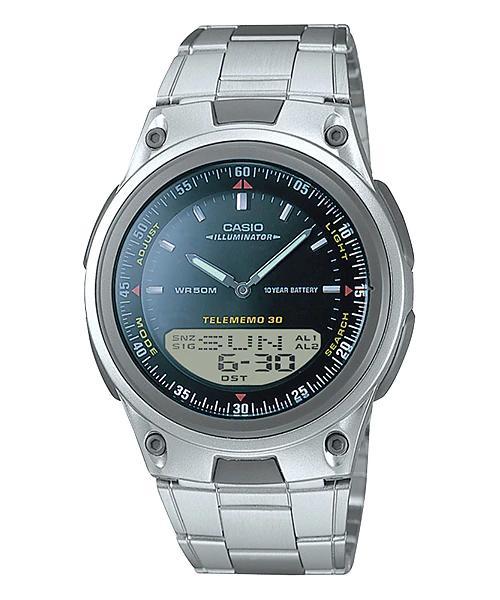 Reloj Casio AW-80D-1AV Doble hora Hombre Pulsera Metal
