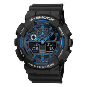 Reloj G-Shock GA-100-1A2 Doble hora Hombre Pulsera Caucho