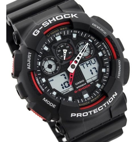 Reloj G-Shock GA-100-1A4 Doble hora Hombre Pulsera Caucho Foto adicional 3