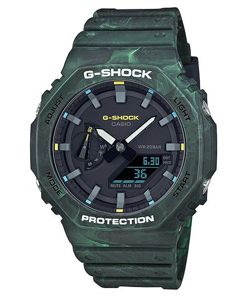 Reloj G-Shock GA-2100FR-3A Doble hora Hombre Pulsera Caucho