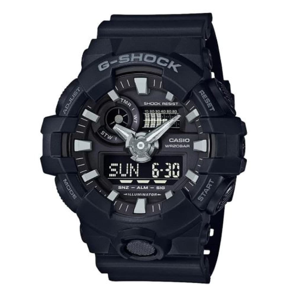 Reloj G-Shock GA-700-1B Doble hora Hombre Pulsera Caucho