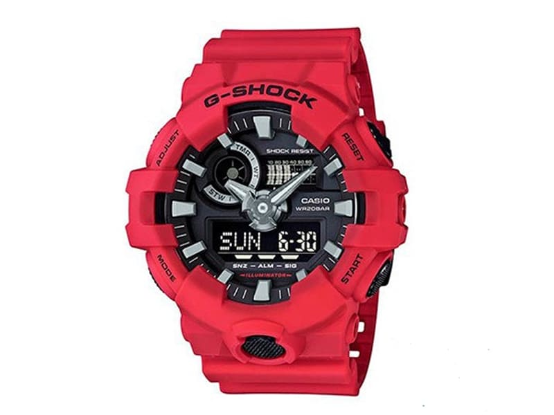 Reloj G-Shock GA-700-4A Doble hora Hombre Pulsera Caucho