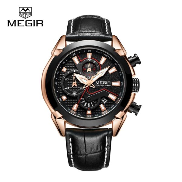 Reloj Megir ML2065GRE-BK-1N0 Análogo Hombre Pulsera Cuero