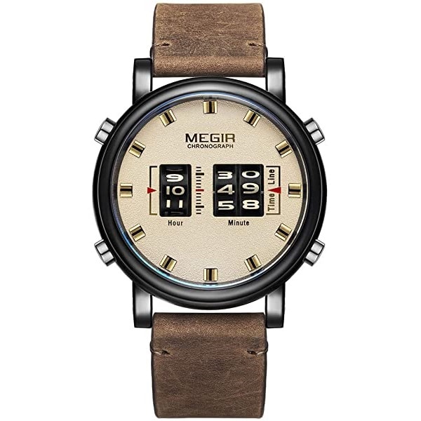 Reloj Megir ML2137G-BKBN-3 Análogo Hombre Pulsera Cuero