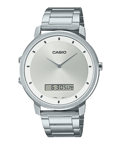 Reloj Casio MTP-B200D-7E Doble hora Hombre Pulsera Metal