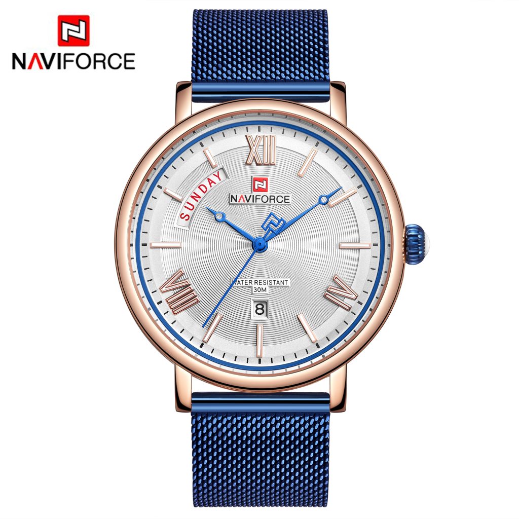 Reloj Naviforce NF3006-RG-BE Análogo Hombre Pulsera Mesh